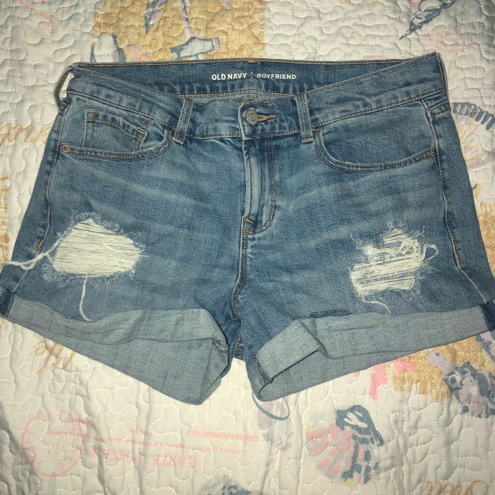 Old Navy Distressed Boyfriend Shorts